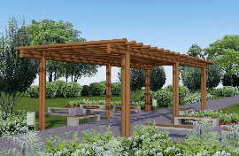 Kit 3 Projetos de Pergolado em Madeira